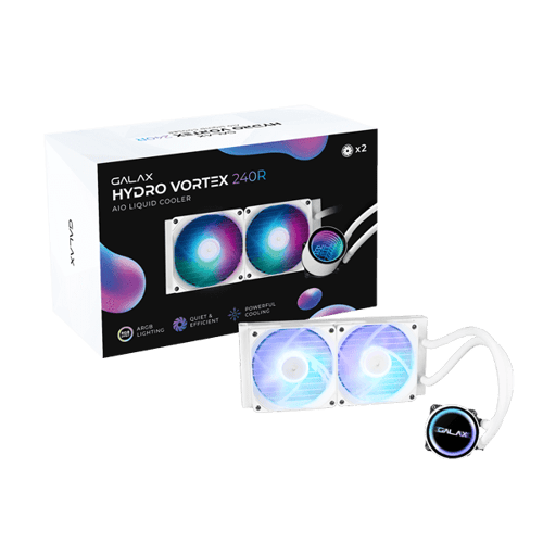 Galax Hydro Vortex 240R ARGB 240mm CPU Liquid Cooler (White)